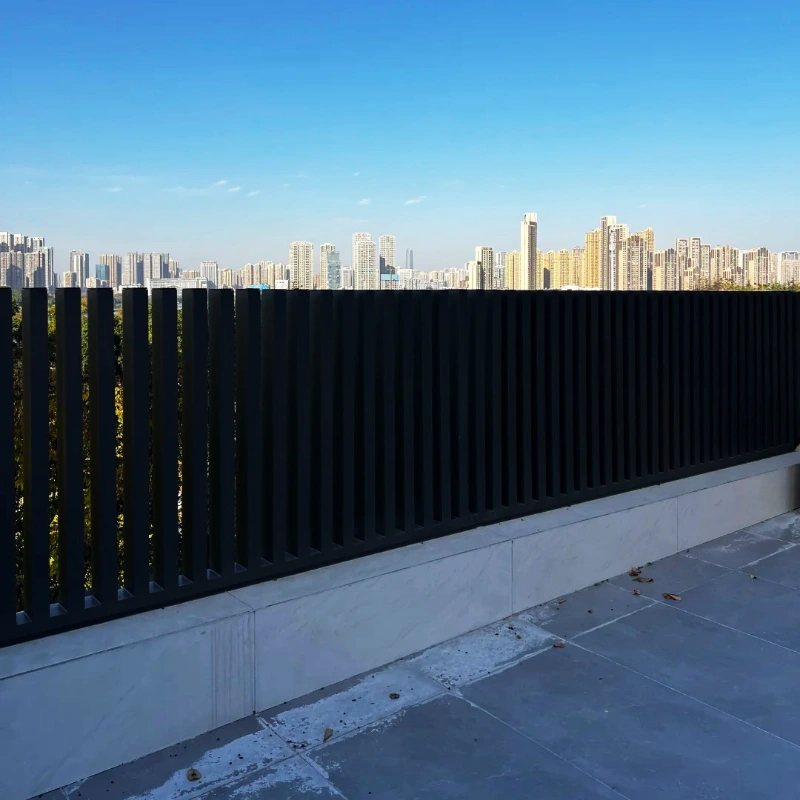 Minimalist Vertical Bar Rooftop Villa Terrace Aluminum Fence - Image 3