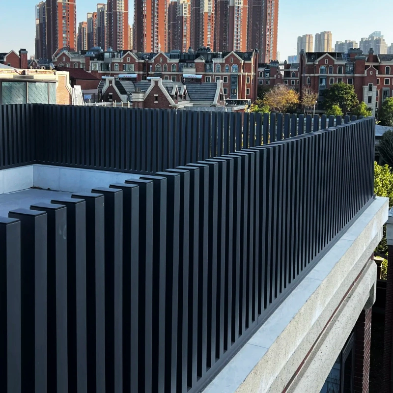 Minimalist Vertical Bar Rooftop Villa Terrace Aluminum Fence - Image 4