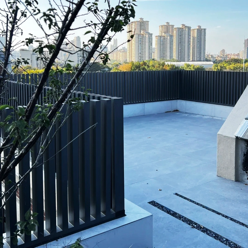Minimalist Vertical Bar Rooftop Villa Terrace Aluminum Fence - Image 5