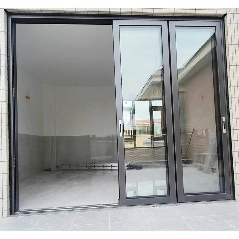 aluminum Alloy black Sliding Doors with Multi Chamber Fram - Image 3