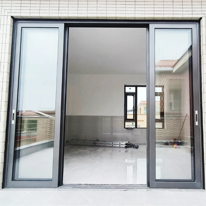 aluminum Alloy black Sliding Doors with Multi Chamber Fram - Image 5