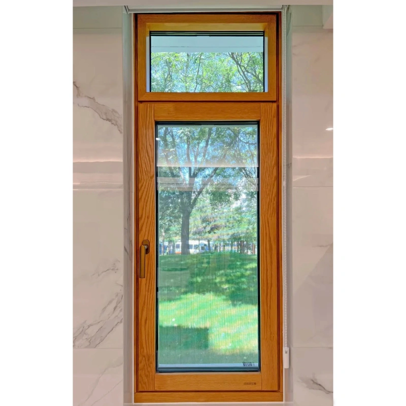 Wood Grain Thermally Insulated Aluminum-Plastic Co-Extruded Hurricane Impact tilt-and-turn Windows - Image 5
