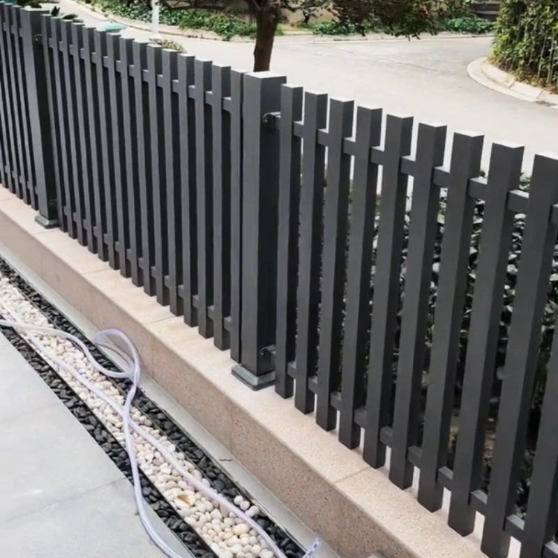 Modern Garden Low-Maintenance Matte Black Aluminum Exterior Perimeter Fence - Image 3