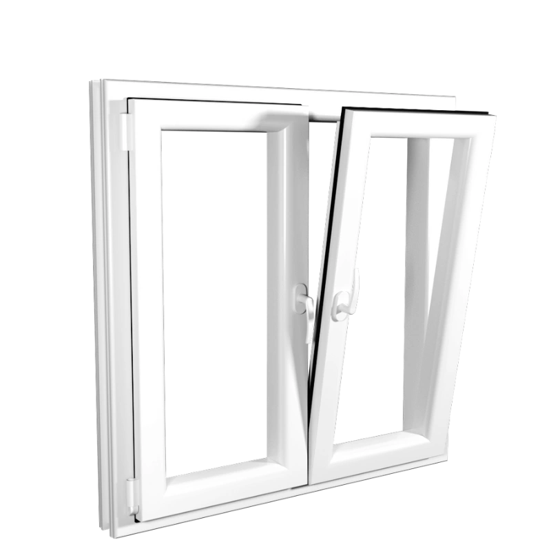 Top-Quality 2-Layer Sealing Low-Cost UPVC Double Glazed Tilt & Turn Casement Windows - Image 2