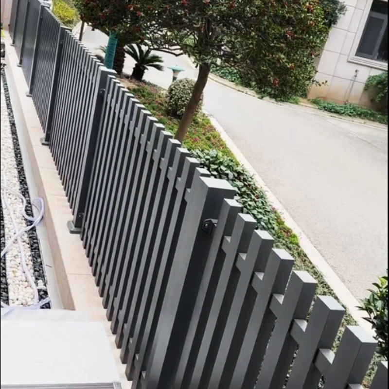 Modern Garden Low-Maintenance Matte Black Aluminum Exterior Perimeter Fence - Image 4