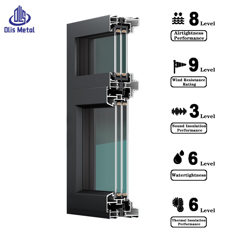 Commercial Building Hidden-Sash Narrow-Frame Window System