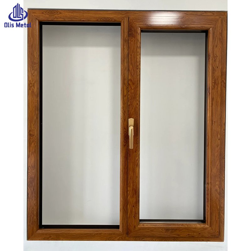 Thermal Insulated Wood Grain Aluminum Double Glazed Tilt Turn Window Casement Windows - Image 2
