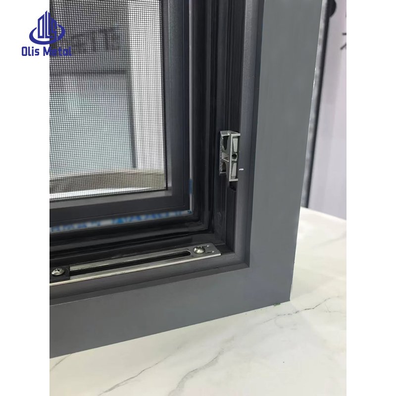 Modern Residential Aluminum Single Sash Casement Window with Integrated Screen - Image 4