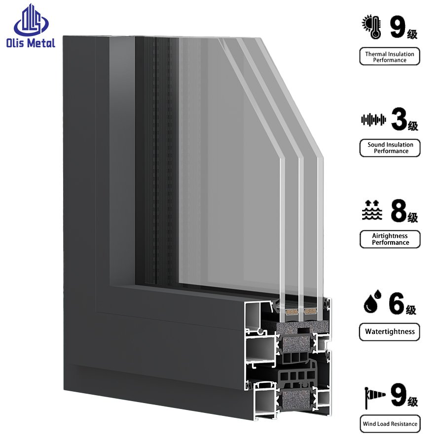 High-quality Weatherproof Thermal Break aluminium Casement Windows