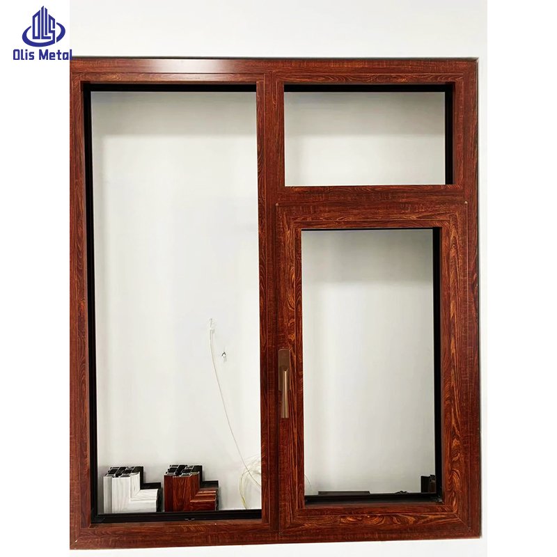 Thermal Insulated Wood Grain Aluminum Double Glazed Tilt Turn Window Casement Windows - Image 3