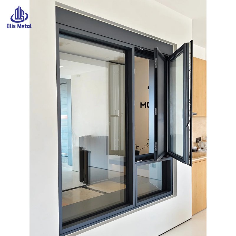 Wind Resistant Insulated Aluminum Tilt-Turn Windows for High Rise Buildings