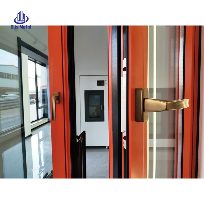 Exceptional 2-Panel Orange Aluminum Tilt and turn Window: Durable Weather-Resistant Design for Global Projects - Image 5