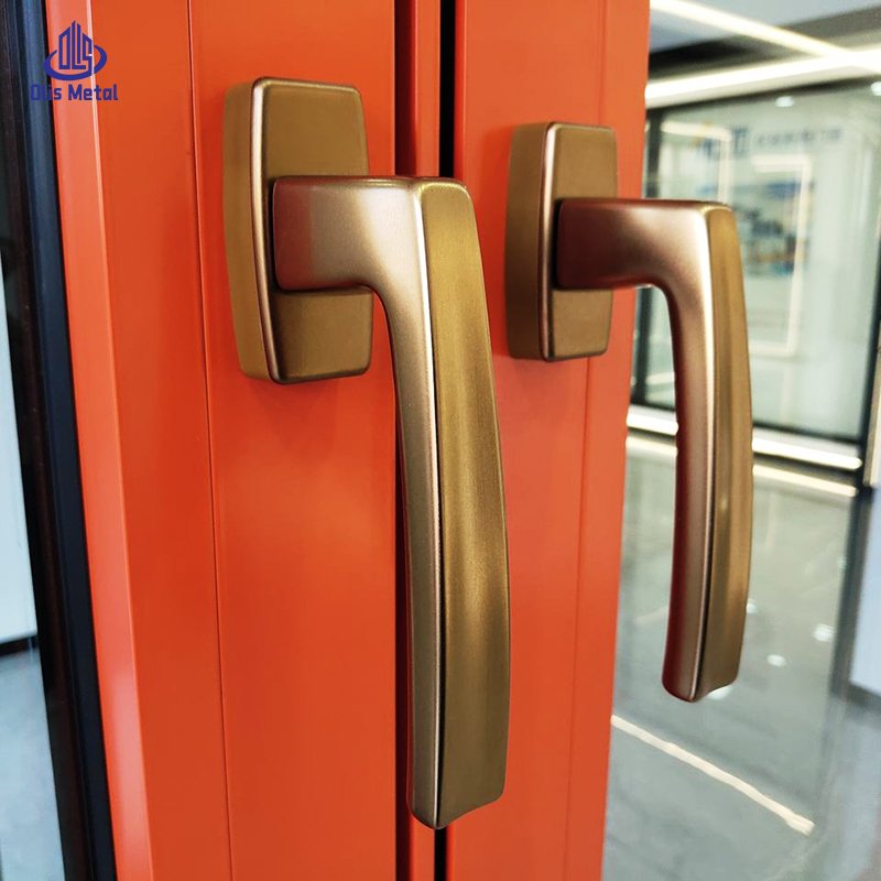 Exceptional 2-Panel Orange Aluminum Tilt and turn Window: Durable Weather-Resistant Design for Global Projects - Image 4