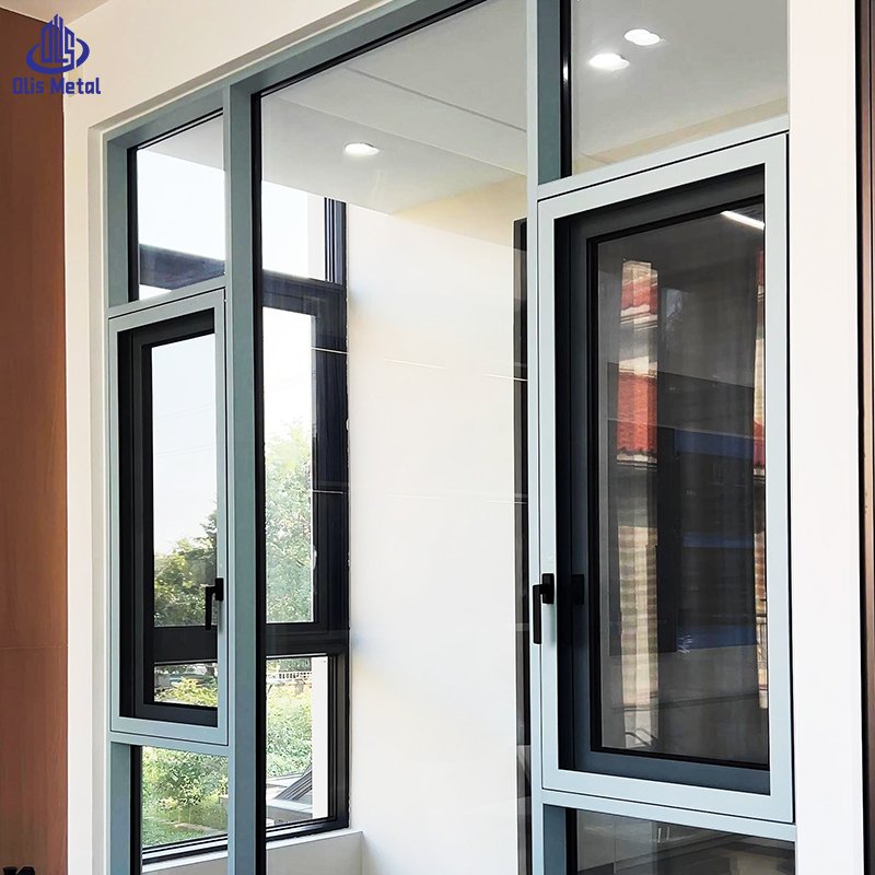 Olis Matte Light Gray Hurricane Resistant Aluminum Casement Window Factory Direct - Image 2