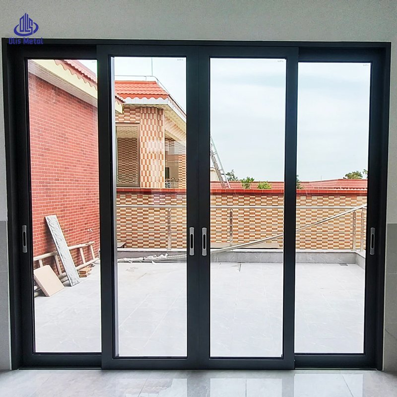 Luxurious Premium Black Aluminum Sliding Patio Door Wind Resistant Soundproof - Image 2