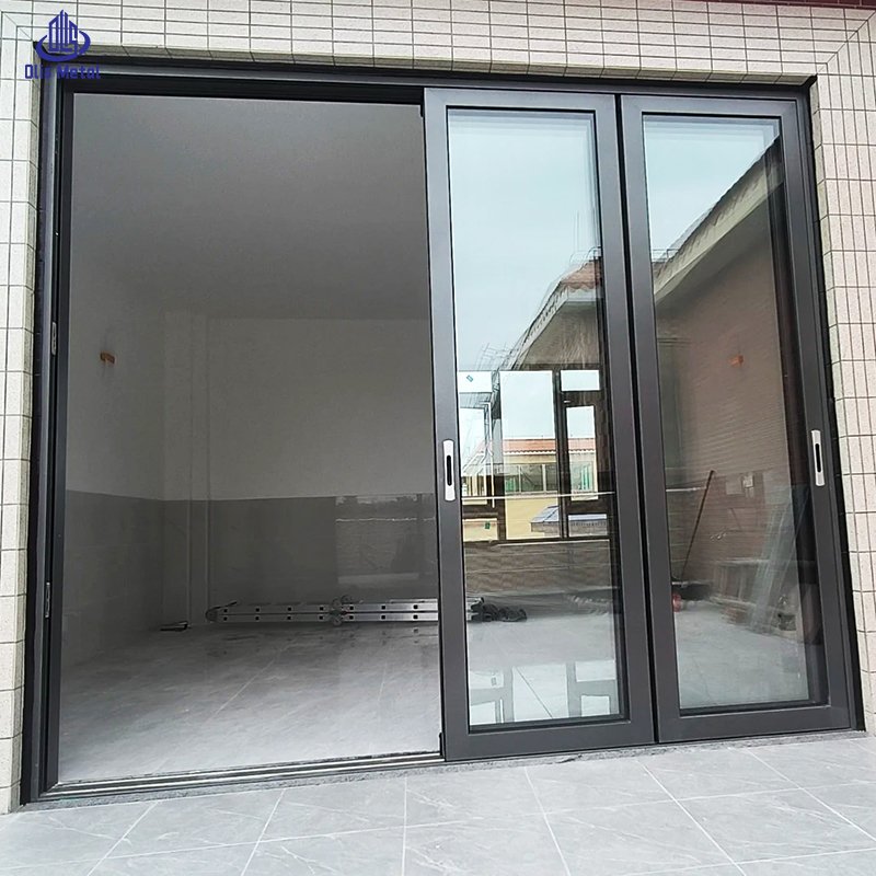 Luxurious Premium Black Aluminum Sliding Patio Door Wind Resistant Soundproof - Image 4