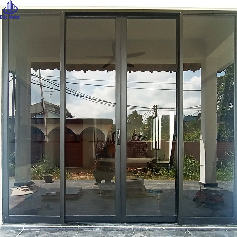 Elegant Premium Black Aluminum Sliding Patio Door Sleek Thermal Break Design - Image 4
