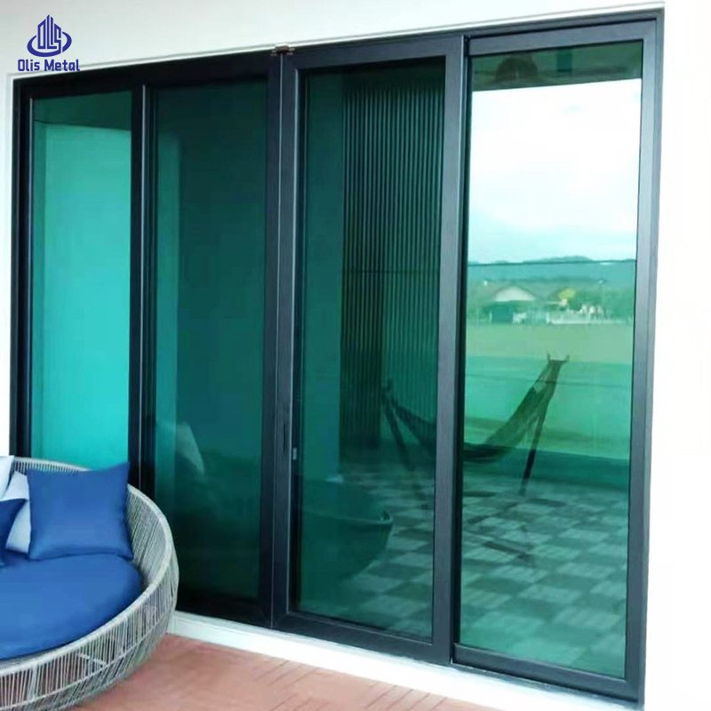 Elegant Premium Black Aluminum Sliding Patio Door Sleek Thermal Break Design - Image 3