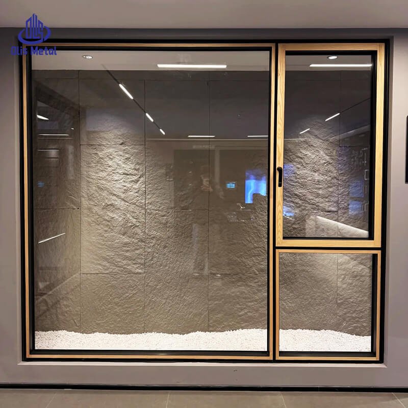 Exceptional Faux Wood Aluminum hinged Casement Windows with Heavy-Duty German Hardware