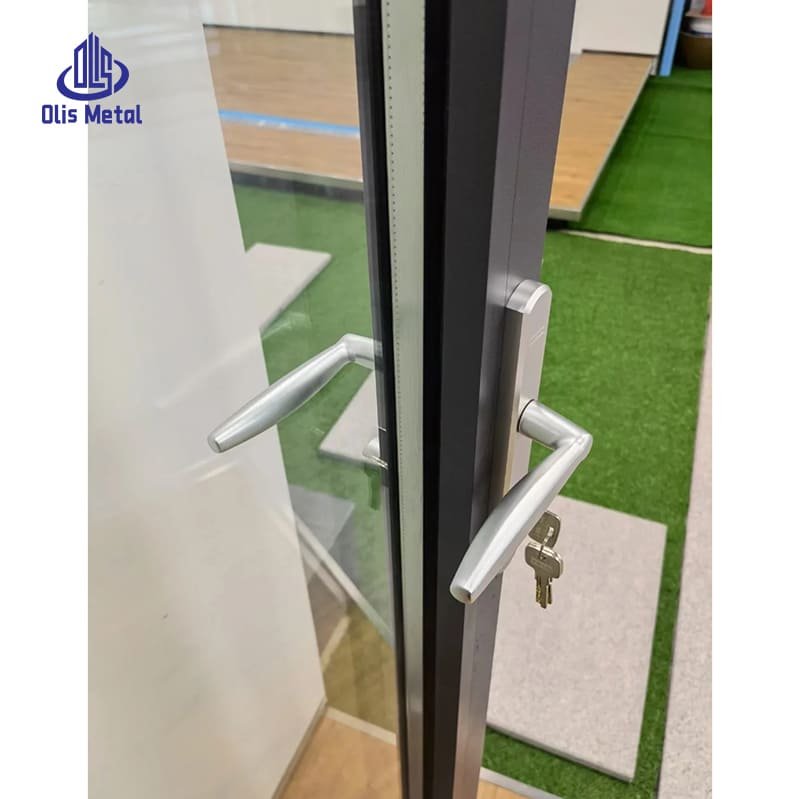 Aluminum Glass Swing Doors Heavy-Duty Narrow Frame for Superior Soundproofing & Thermal Insulation - Image 6