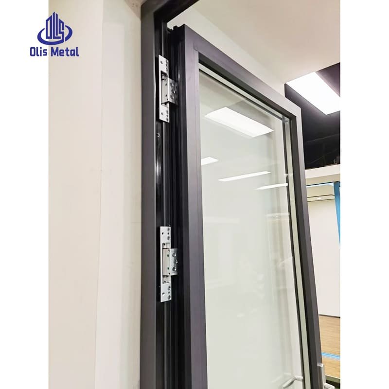Aluminum Glass Swing Doors Heavy-Duty Narrow Frame for Superior Soundproofing & Thermal Insulation - Image 7
