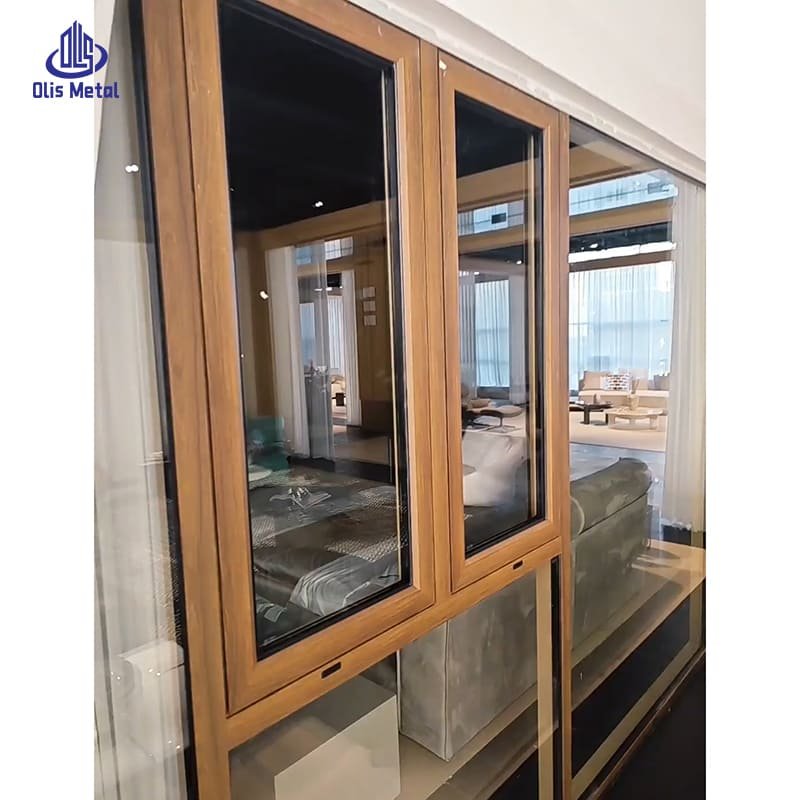 Aluminum-Clad Wood Casement Windows 3-Stage Thermal System for Superior Energy Efficiency & Heat Insulation - Image 2
