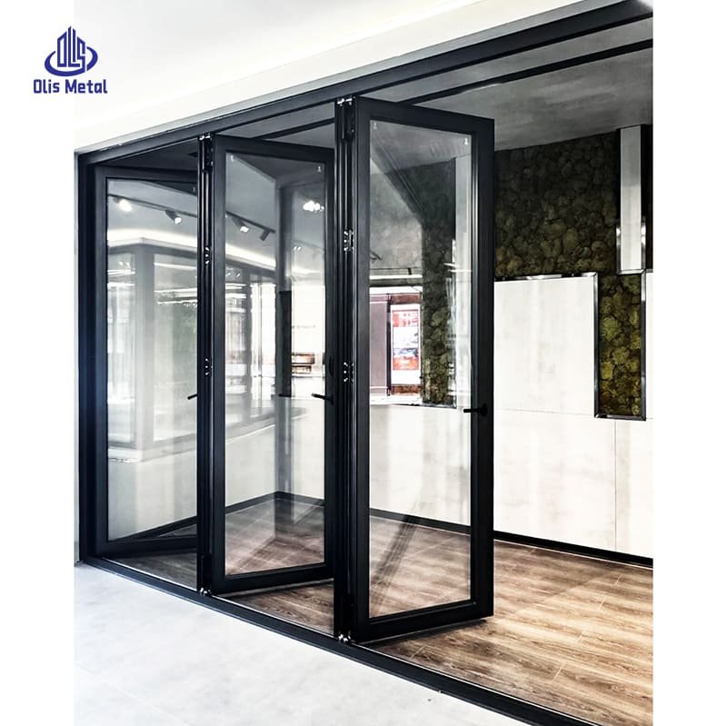 Thermal Break Aluminum Folding Sliding Glass Doors: Double Insulated Tempered Glass for Remarkable Heat Insulation & Energy Savings