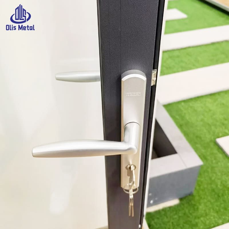 Aluminum Glass Swing Doors Heavy-Duty Narrow Frame for Superior Soundproofing & Thermal Insulation - Image 5