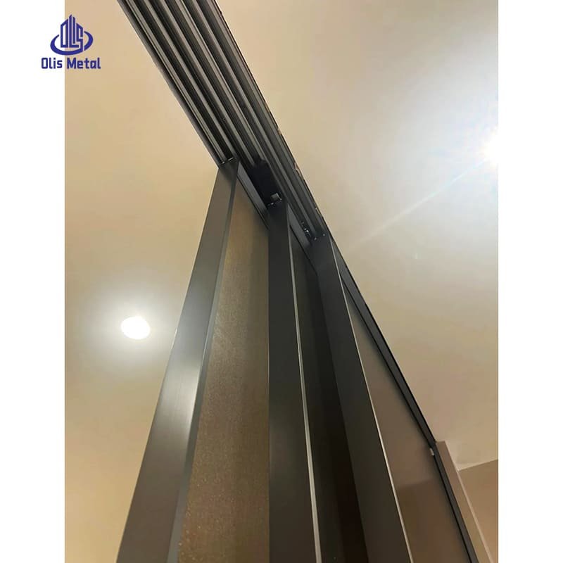 Ultra-Slim Narrow Frame Aluminum Sliding Glass Doors: Frosted Double Tempered Glass with Top Track for Silky Smooth - Image 5