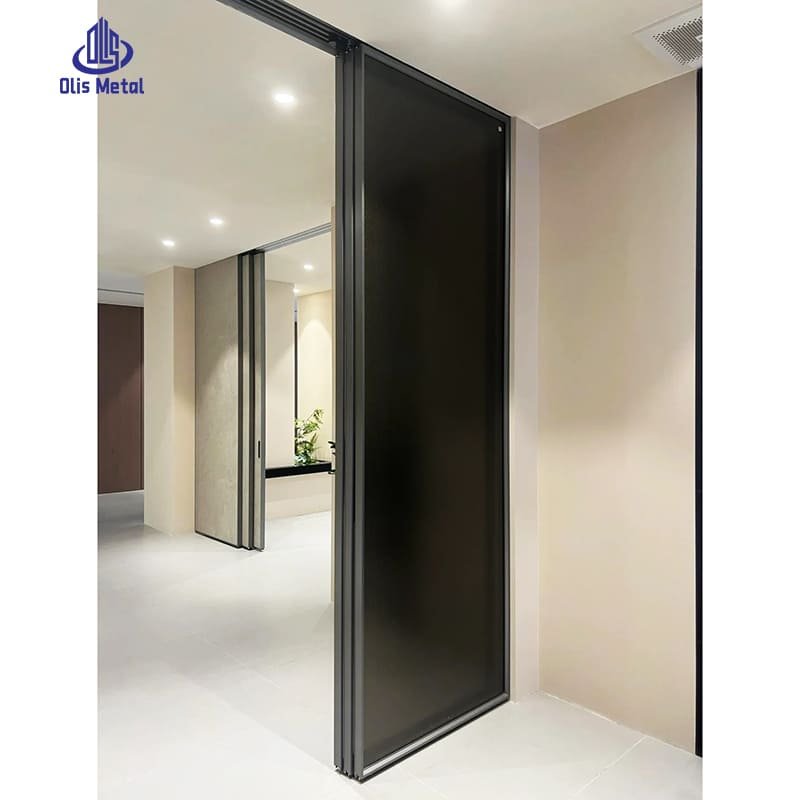 Ultra-Slim Narrow Frame Aluminum Sliding Glass Doors: Frosted Double Tempered Glass with Top Track for Silky Smooth - Image 4