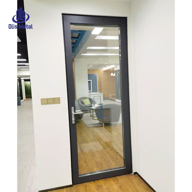 Aluminum Glass Swing Doors Heavy-Duty Narrow Frame for Superior Soundproofing & Thermal Insulation - Image 2