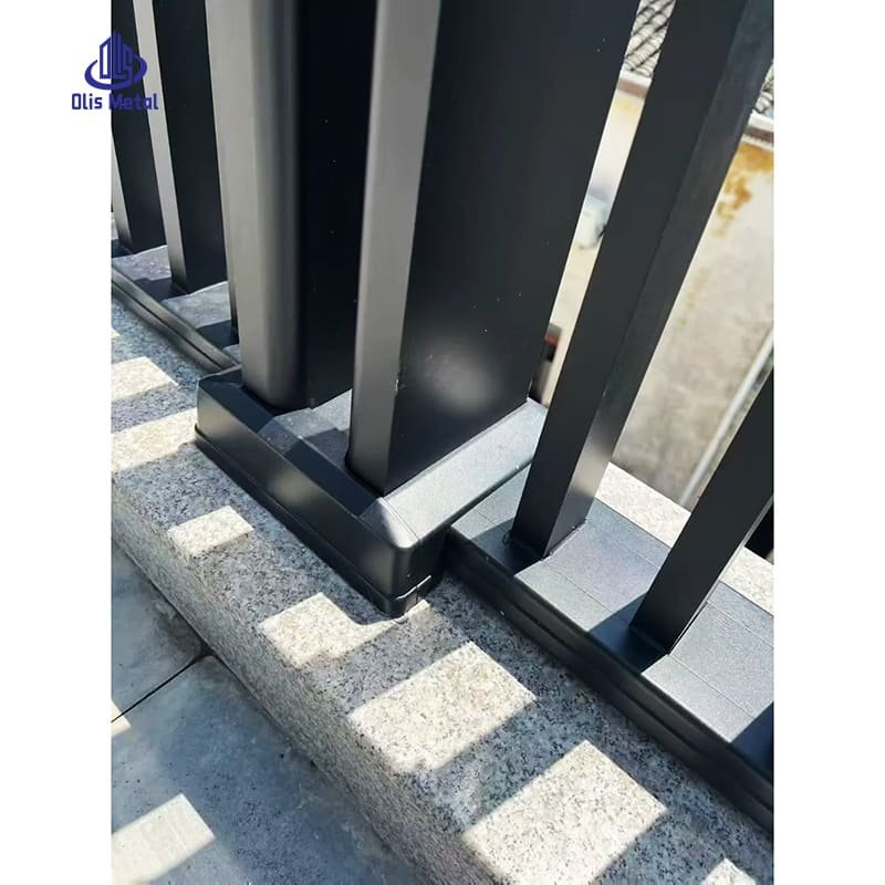 Black Aluminum Balcony Railing | Elegant Precision-Crafted Wavy Outdoor Railing Fence - Image 5
