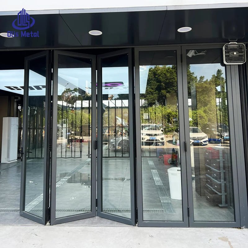 Multi-Panel Aluminum Folding Doors | soundproof double-glazed tempered glass Bifold door for Commercial Projects
