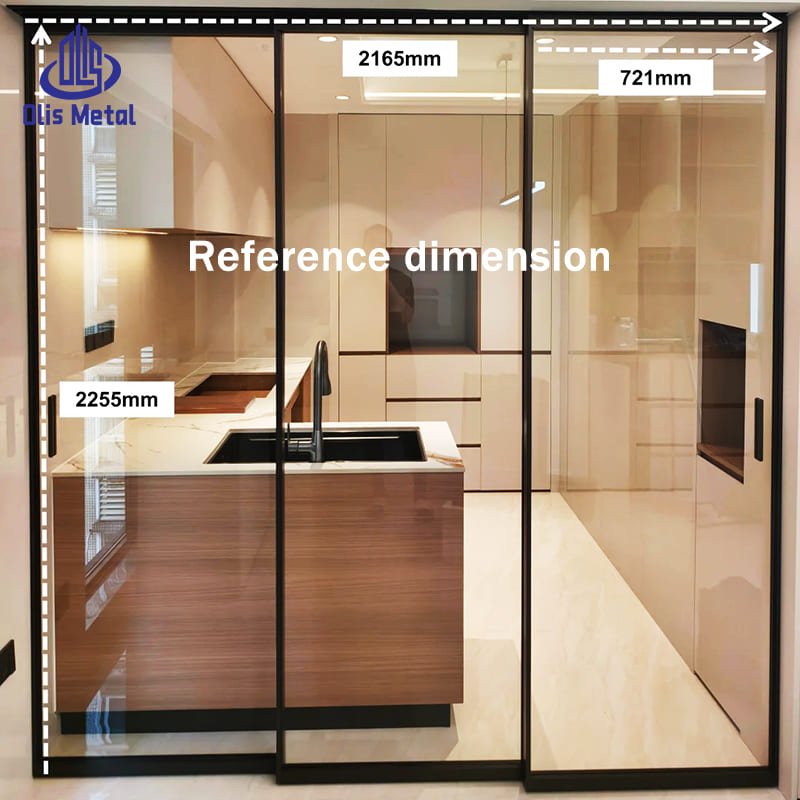 Slim 3-Panel Aluminum Sliding Glass Doors | Premium Seamless Partition for Builders - Image 2