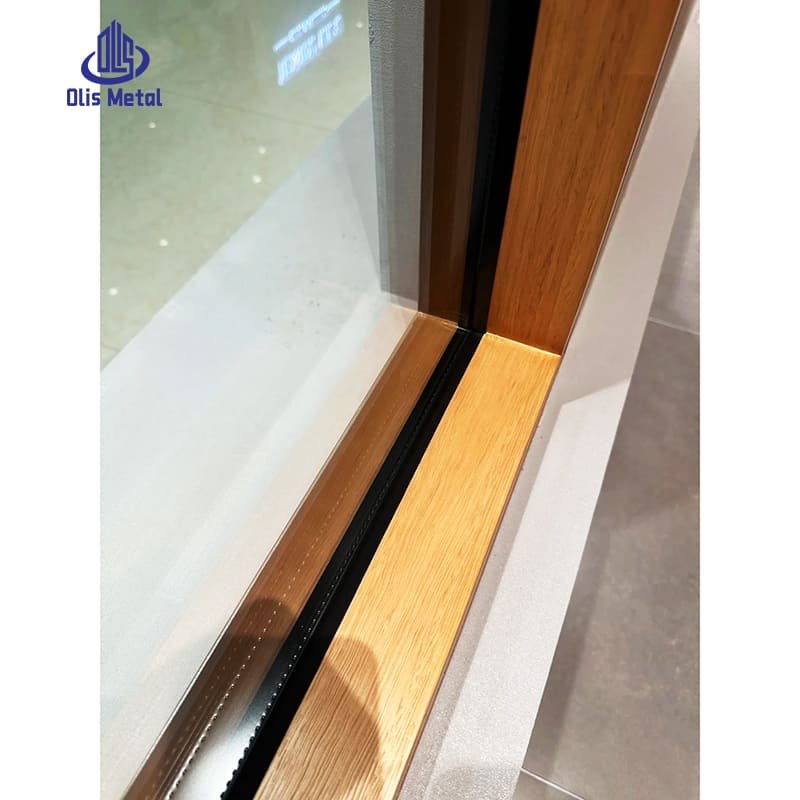 Wood Grain Aluminum Tilt Turn Window with Fixed Glass | Elegant Wood Finish Architectural-Grade for Villa Developers - Image 2