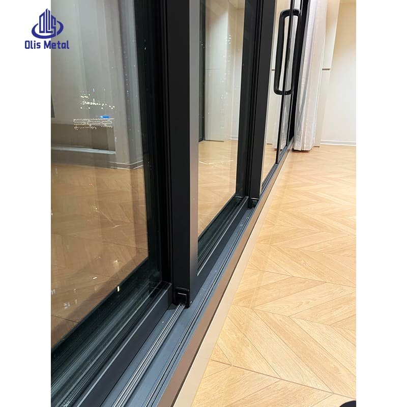 Heavy Duty Aluminum Double glass Sliding Doors | Ultra-Smooth Precision Track for Quiet Daily Operation - Image 4