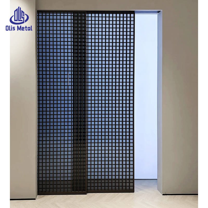 Hidden Grid Aluminum Glass Sliding Partition Door | Premium Soundproof Space Divider for Villa Interiors