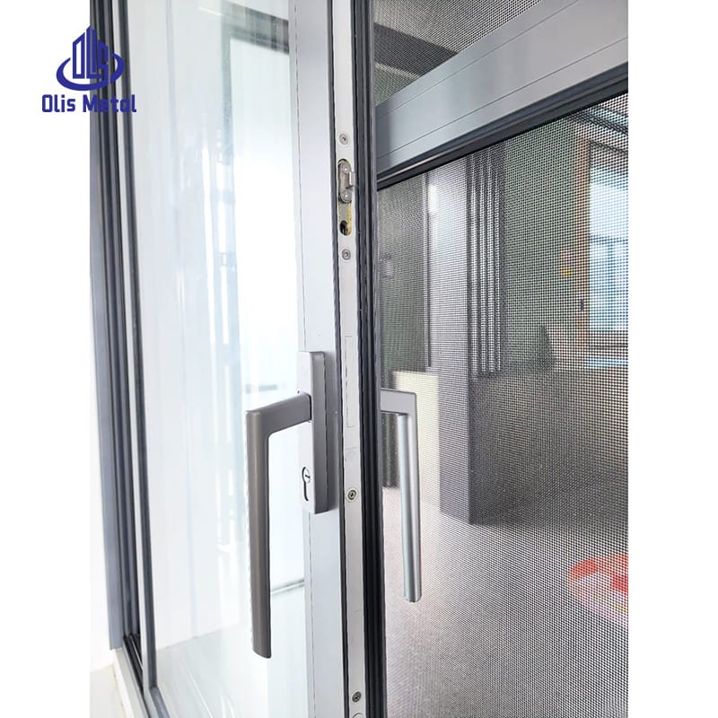 Silver Gray Thermal Insulated Aluminum Screen Sliding Door | Superior Soundproof Energy-Saving System for Residential Construction - Image 4