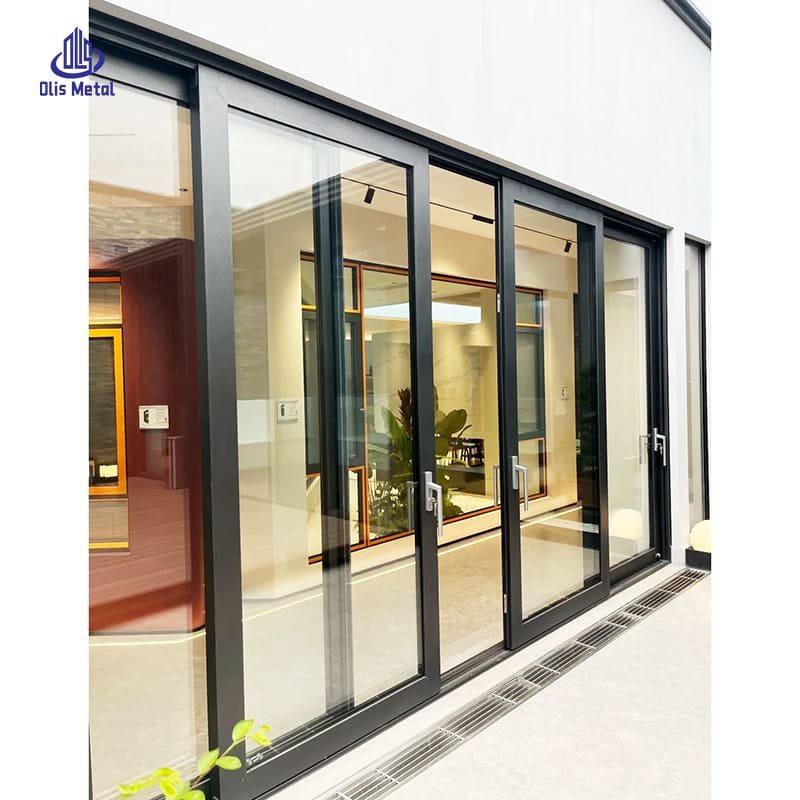 Modern Thermal Insulated Aluminum Patio Glass Sliding Door | Superior Sound-Dampening System for Residential Construction