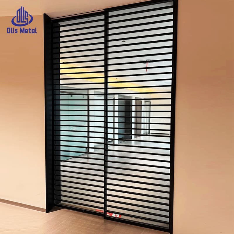 Aluminum Grille Sliding Partition Door | Premium Minimalist Space Divider for High-End Residential Projects