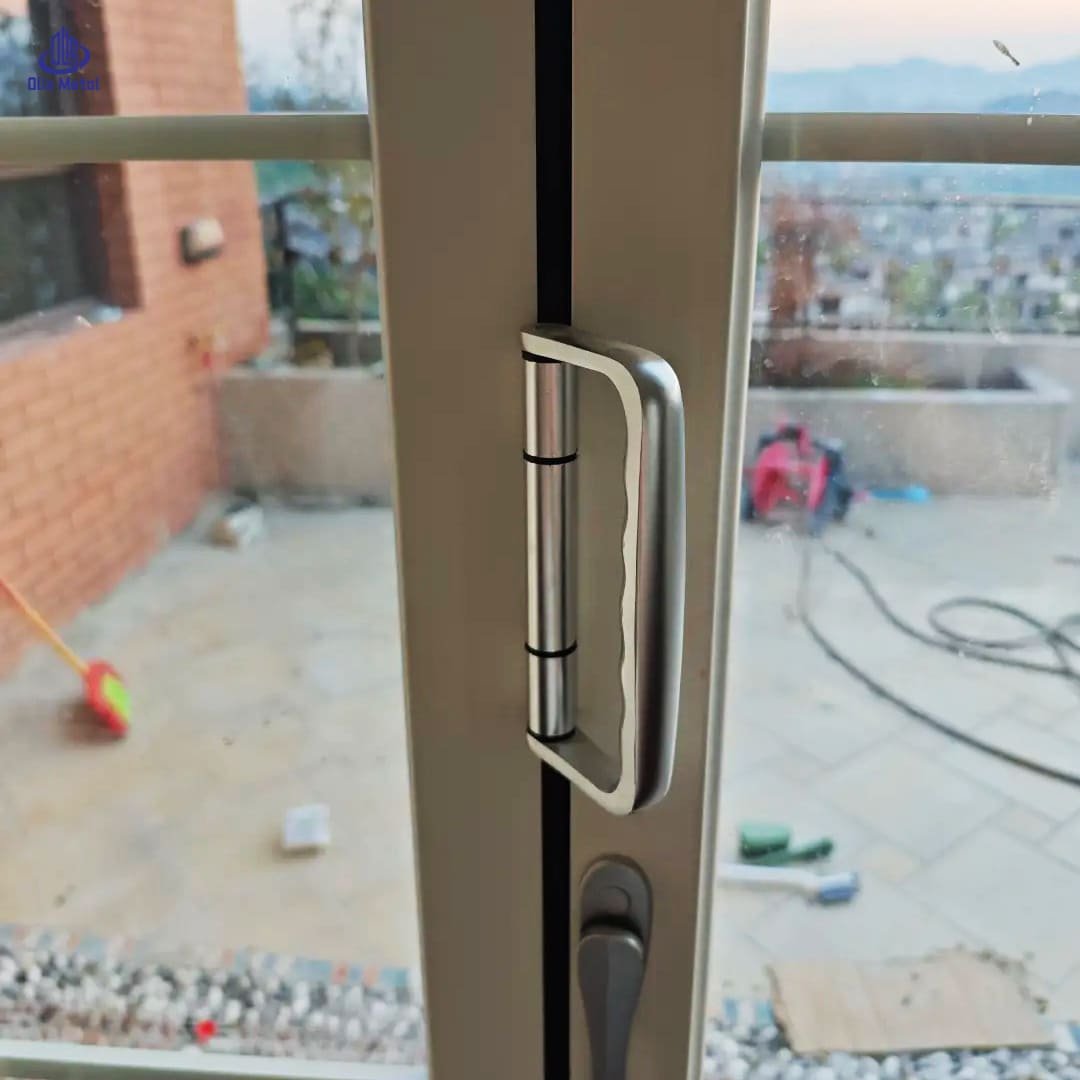 White Grille Aluminum Folding Patio Door | Premium Anti-Pinch Glazing Doors for Villa Terrace Projects - Image 5