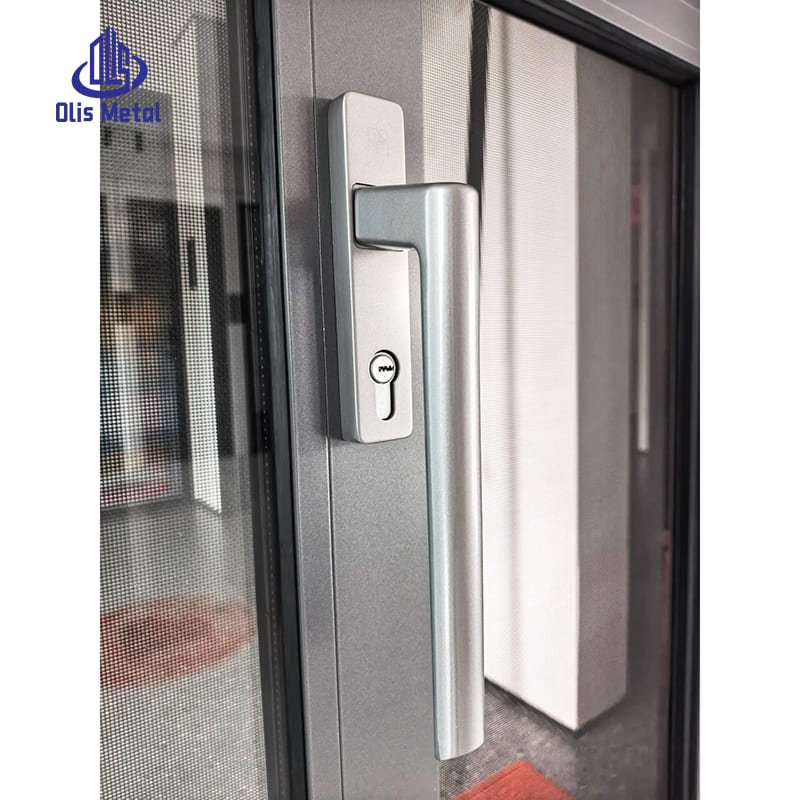 Silver Gray Thermal Insulated Aluminum Screen Sliding Door | Superior Soundproof Energy-Saving System for Residential Construction - Image 6
