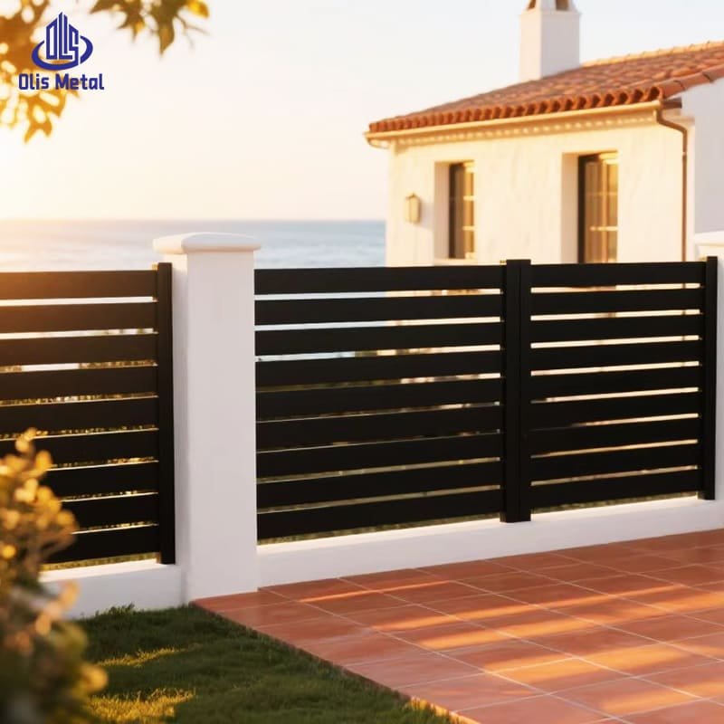 Aluminum Matte Black Garden Fence Panel | Elegant Rustproof Decorative Fencing for Villa Front Yard Landscapes