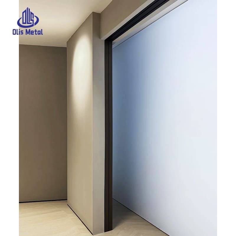 Hidden Grid Aluminum Glass Sliding Partition Door | Premium Soundproof Space Divider for Villa Interiors - Image 5