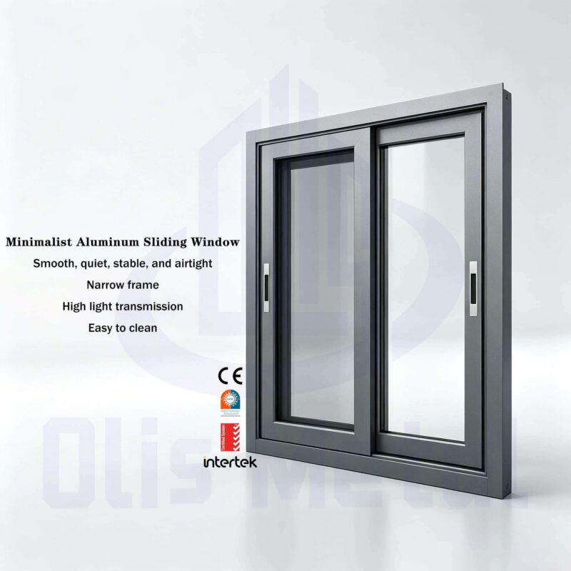 European Style Aluminum Sliding Window | Elegant Sealed Soundproof Narrow Frame Window For Architects