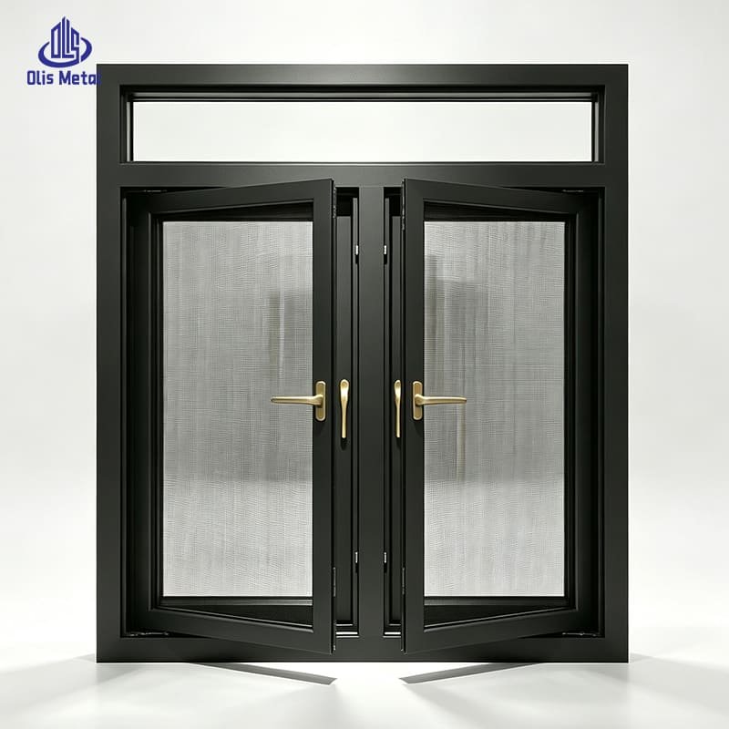 Premium Black Aluminium Casement Windows | Hurricane Resistant Soundproof Window for Villa & Apartment house