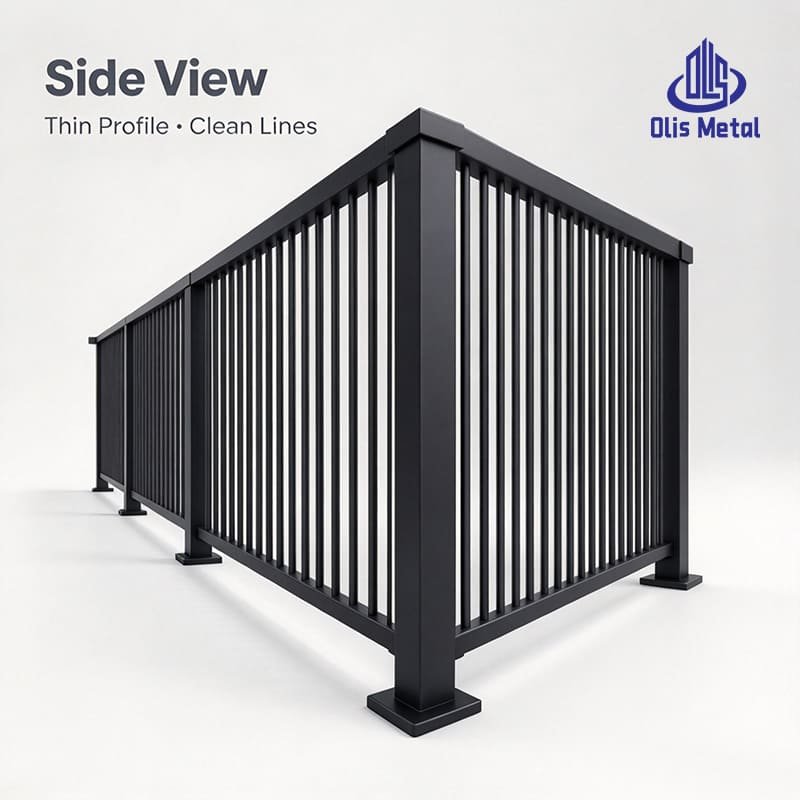 Premium Black Aluminum Balcony Balustrade for Villa Apartment Safe easy to install Railing handrails