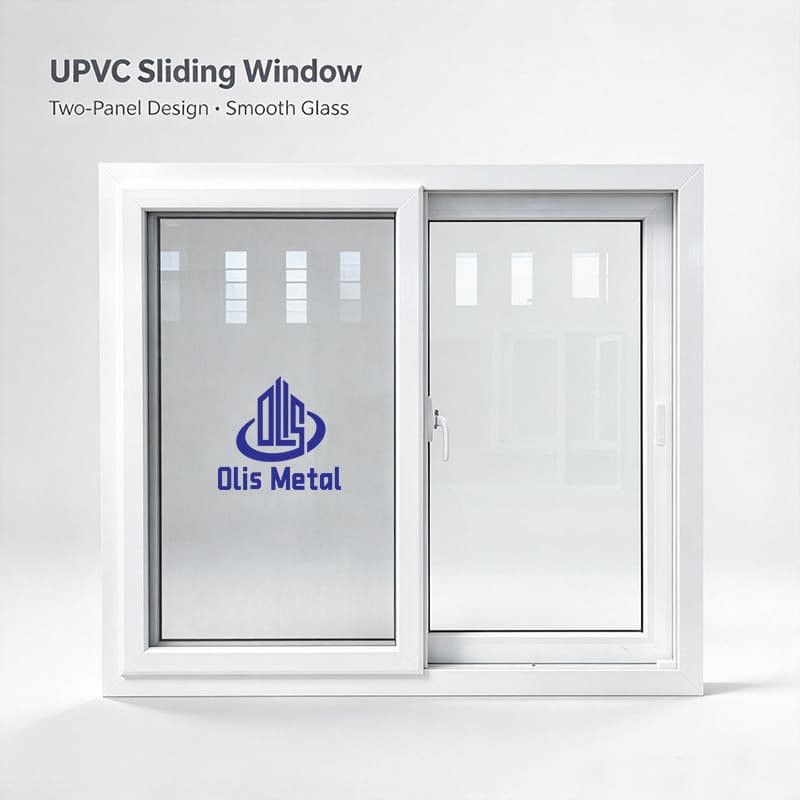Durable White UPVC Sliding Window Waterproof Double Pane Windows Insulated for Villa Homes