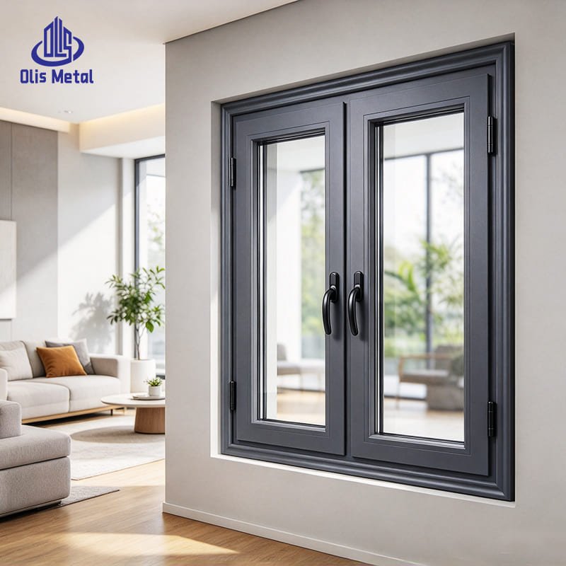 Durable Thermal insulation Windproof Aluminum Casement Glass Window for Home Renovation and New Construction
