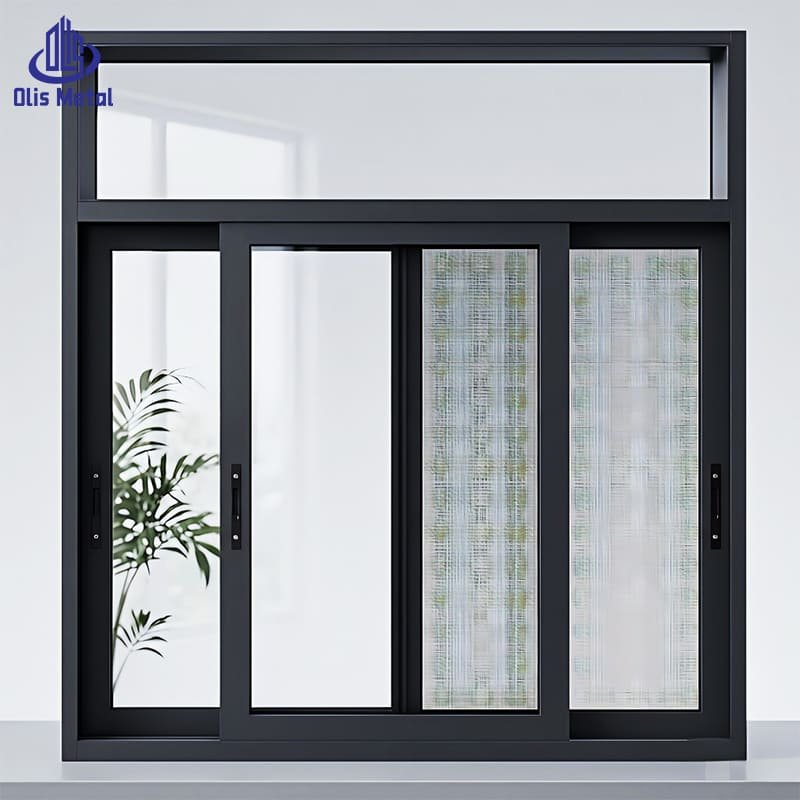 Weatherproof Wind Resistance Premium Aluminum Sliding Glass Window with Integrated Insect Mesh Screen